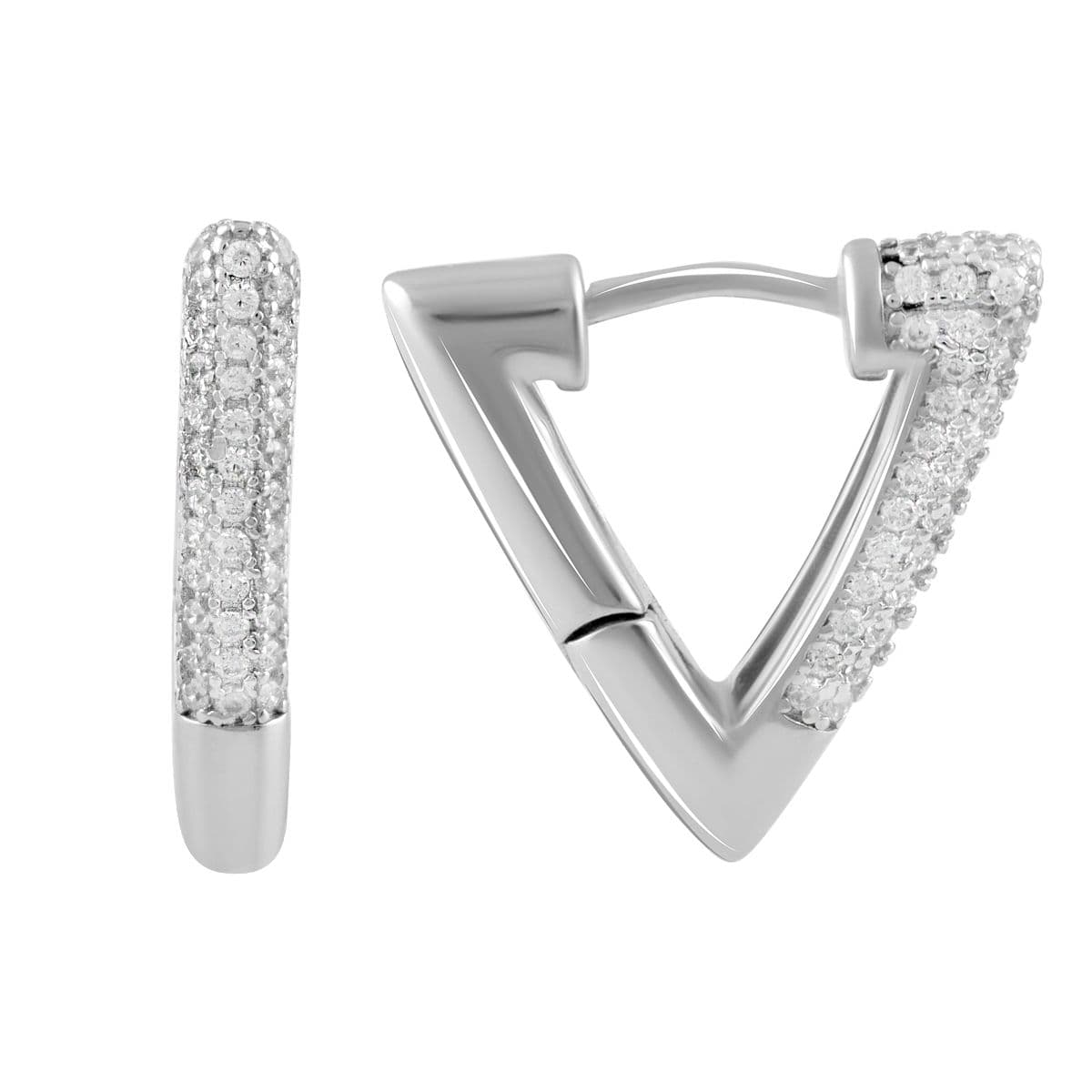Silver earrings with cubic zirkonia (2078784) white