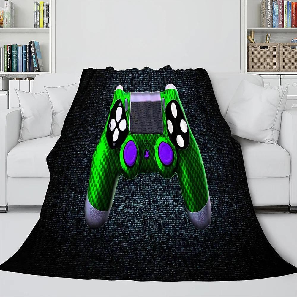 Κουβέρτα Gamepad Μόδα Φλις Κουβέρτα Για Κρεβάτι Καναπέ Καναπέ Ριχτάρι Κουβέρτα