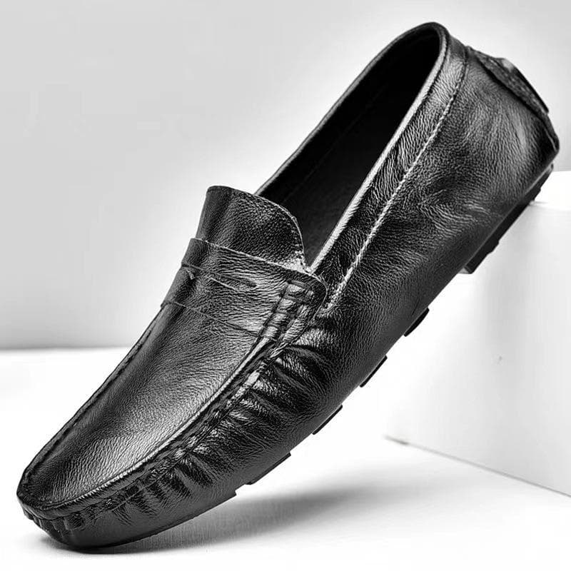 Genuine Leather Men Casual Shoes Soft Moccasins Men's Flats Fashion Brand Men Loafers Breathable Driving Shoes cm brown