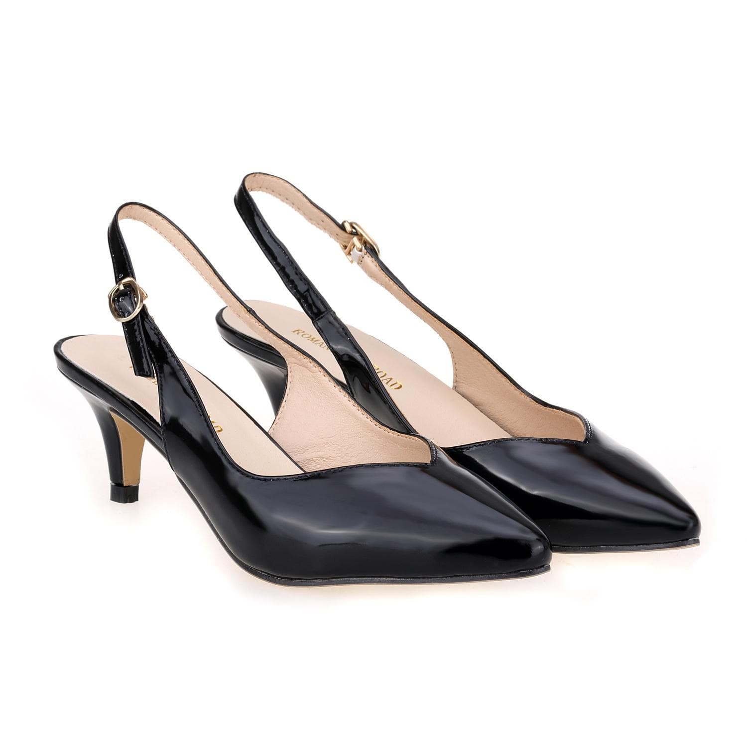 Women's 50mm Pointed Toe Buckle Sandals Slingback Pumps High Heels Kitten Heel Party Wedding Dress Comfortable Shoes shoe cm red