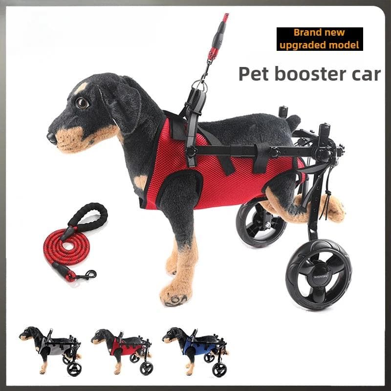 Pet Dog Wheelchair, Rehabilitation Walking Assisted Wheelchair Car gray