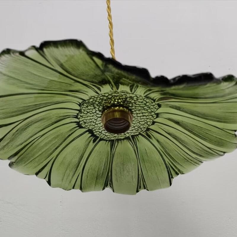 Xuanyong Dark Green Glass Flower Pendant Lamp