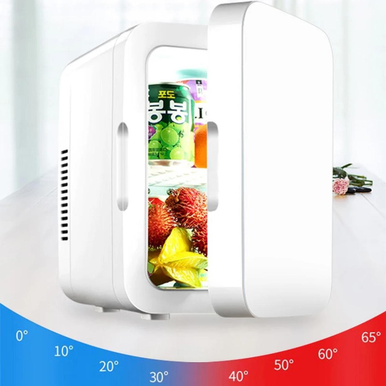 220V Mini Electric Refrigerator Car & Home Use Portable Cosmetic Fridge Mini Cooler & Warmer Multifunctional Refrigerator EUplug white