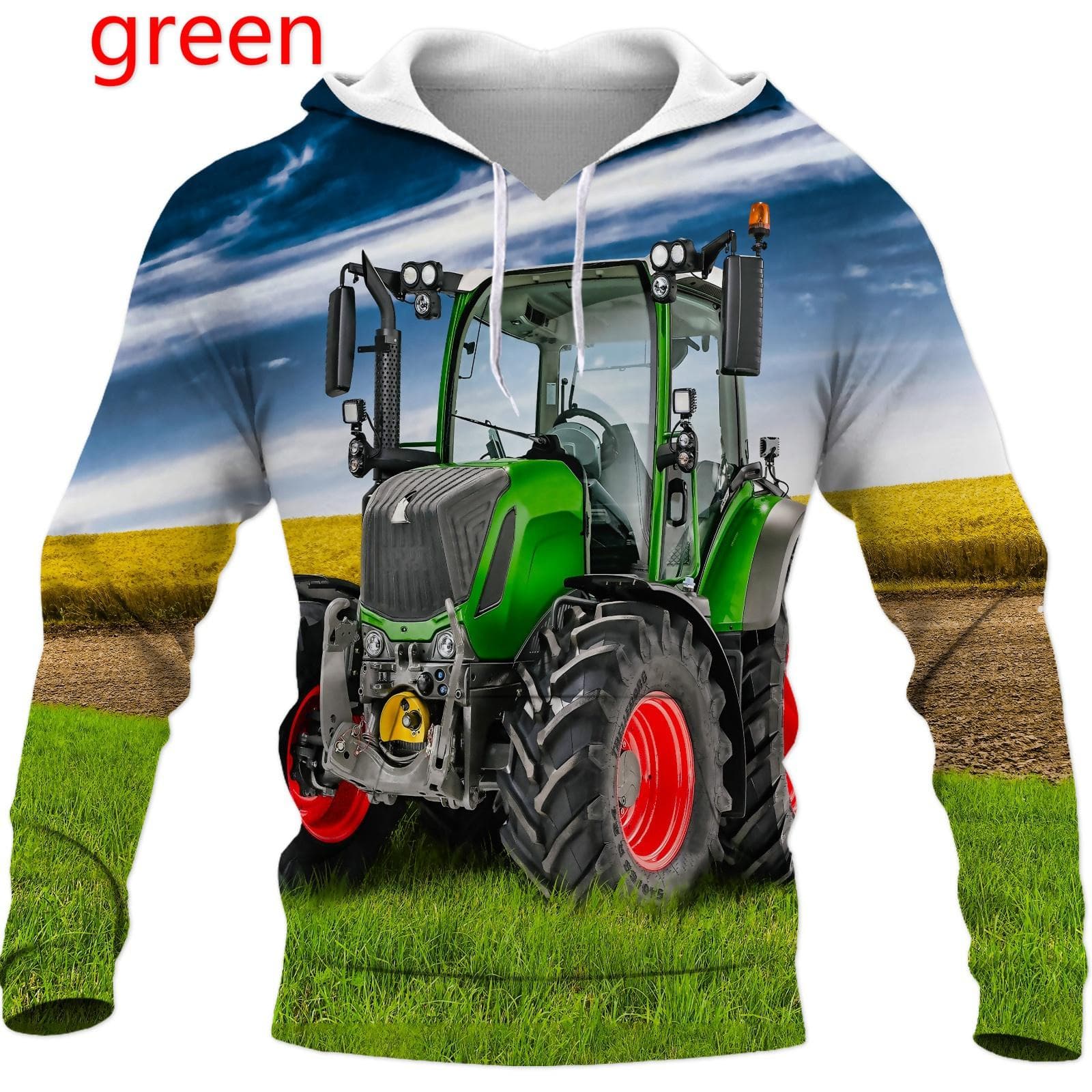 Newest Cartoon Tractor 3D Printed Hoodie Funny Fashion Casual Sweatshirt Pullover Hoodies Fashion cm