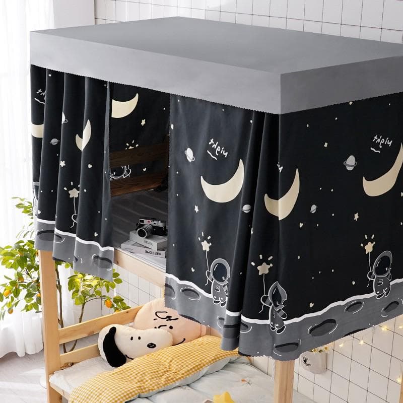 Bright Sun Blackout Dorm Bed Curtains for Students (Upper/Lower Bunk)