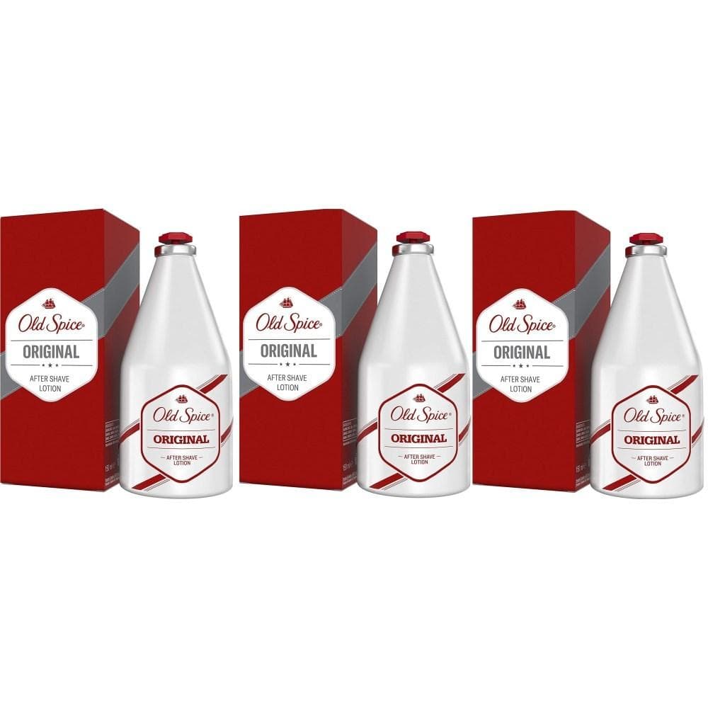 Old Spice Original Aftershave Shaving Lotion 150ml x 3 packs, 3 pieces