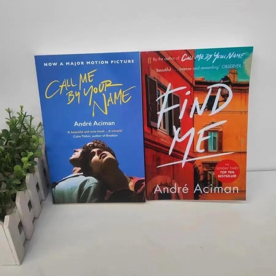 2 Βιβλία Call Me By Your Name, Find Me Μυθιστόρημα του Αντρέ Ασιμάν Μπεστσέλερ New York Times Βιβλίο
