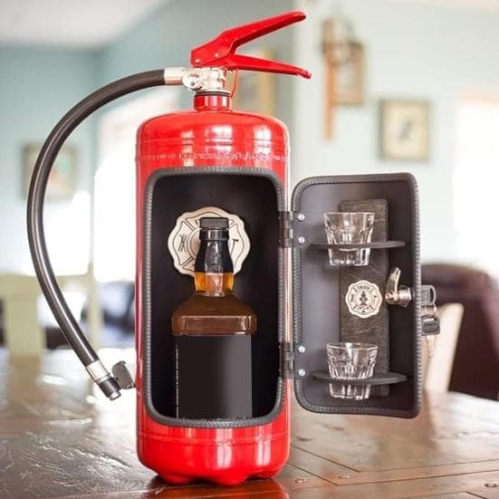 Mini Extinguisher Wine Box Metal Bar Hidden Liquor Cabinet Simulation Extinguisher Drinks