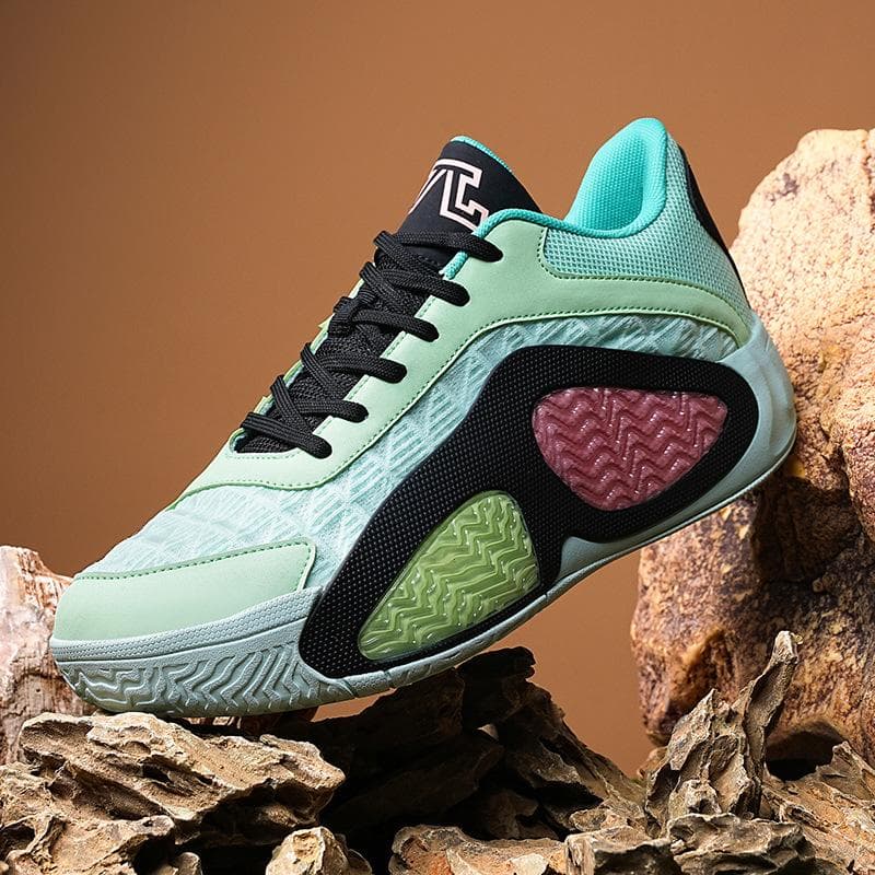 Tatum 2 generation basketball shoes youth shock absorption rebound ultra-light student non-slip sports shoes men friction sound cm green