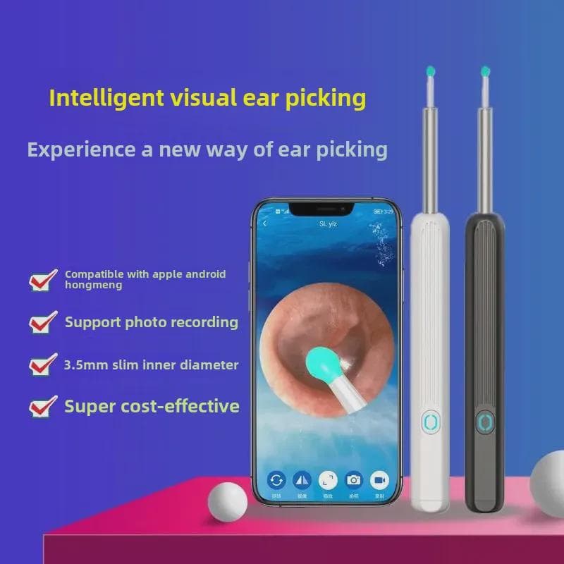 Wireless Smart Visual Ear Pick Endoscope NE3 Tool black