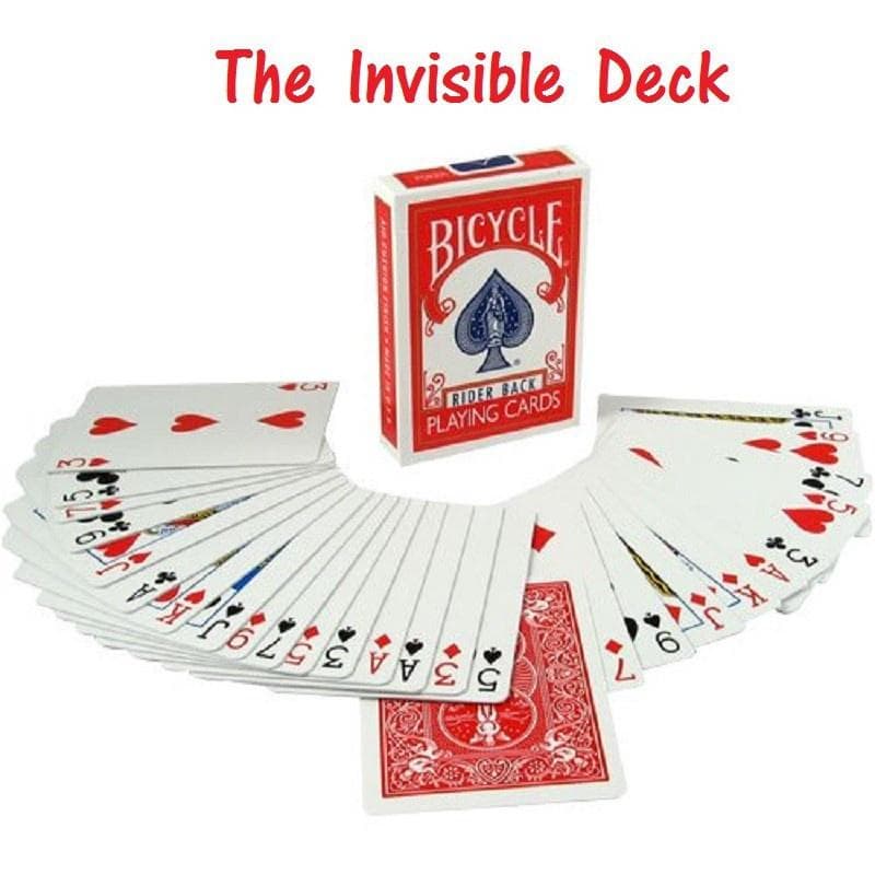 Bicycle Invisible Deck Playing Cards Magic Cards Close Up Street Magic Tricks Mentalism Comedy Magic Props red