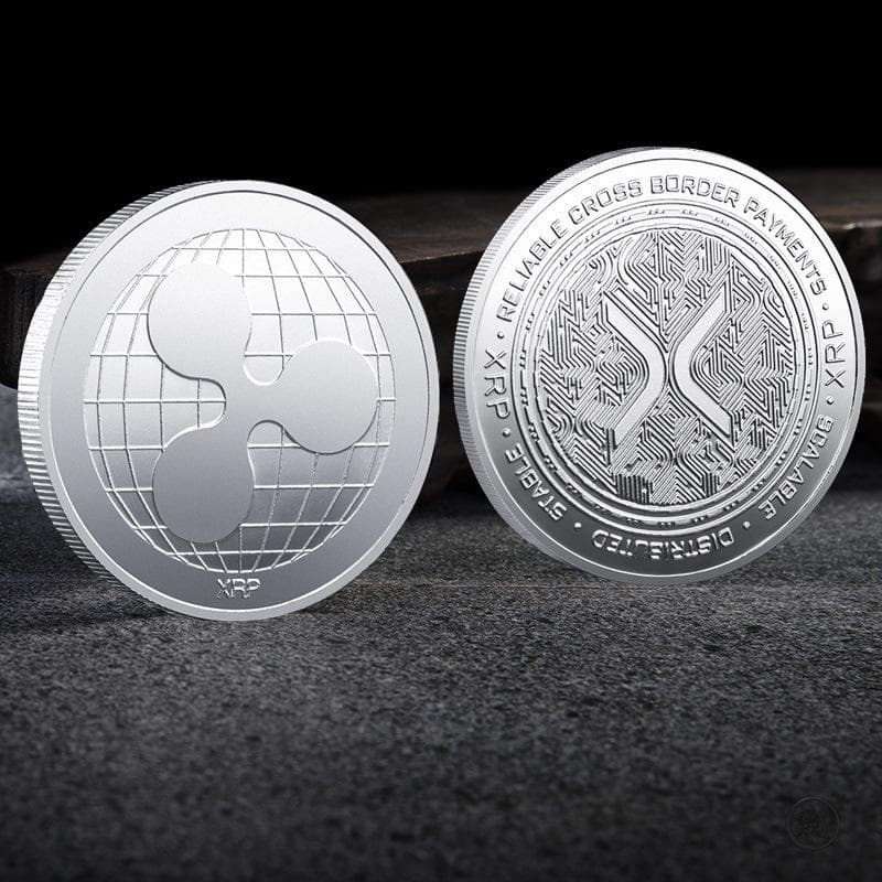 Ripple Coin XRP CRYPTO Αναμνηστικό Ripple XRP Συλλεκτικό Κέρμα Νέο Χρυσό Ασημί Επιμεταλλωμένο