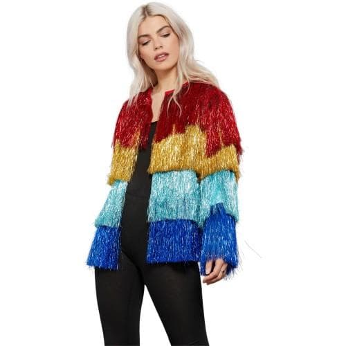 Fever Womens/Ladies Tinsel Festival Costume Jacket cm