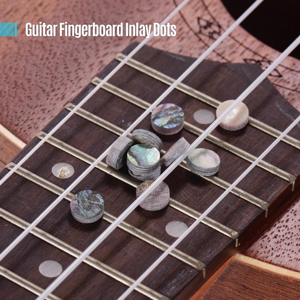 6mm Diameter Fretboard Fingerboard Position Marker Inlay Dots Colorful Abalone Mother of Pearl white