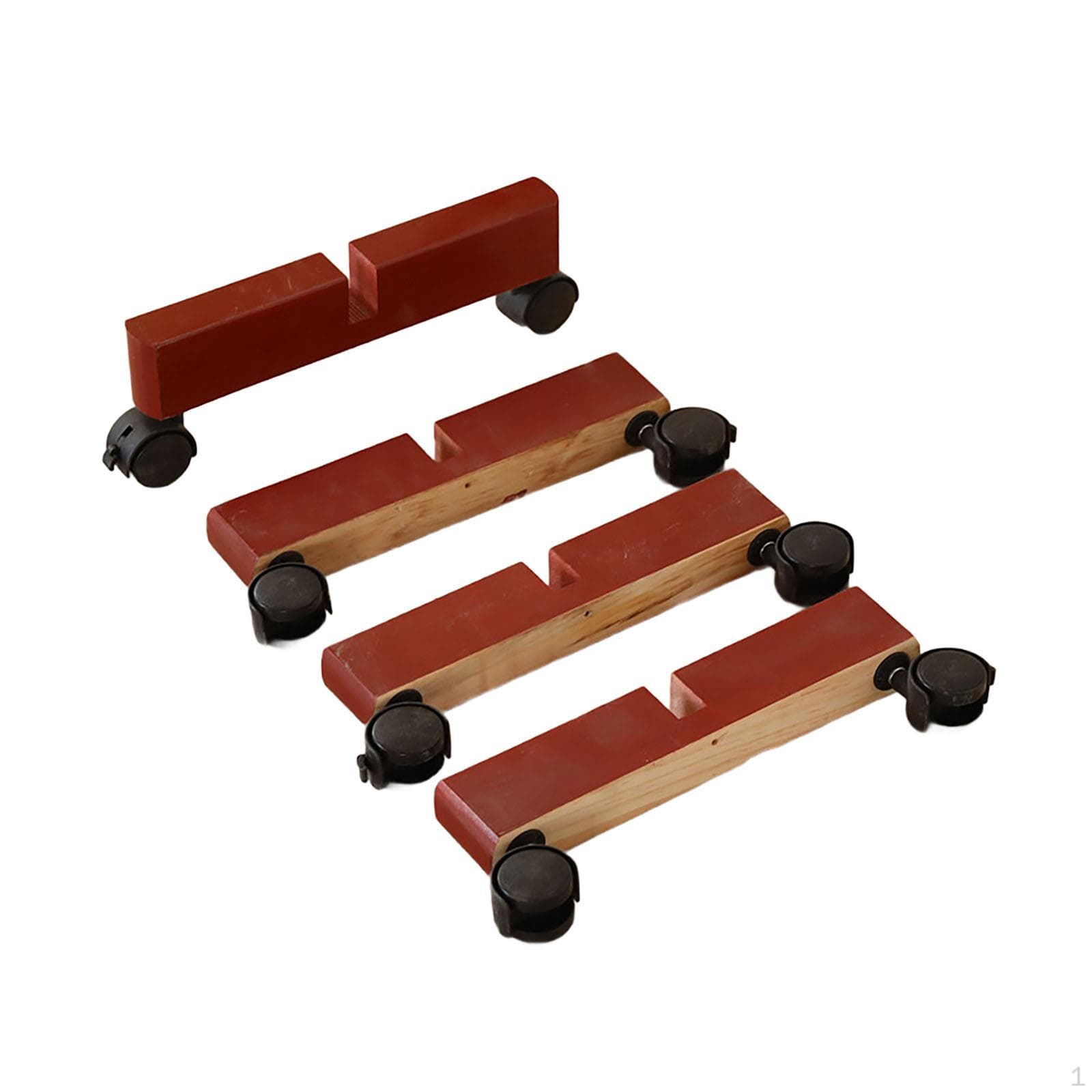 4 Pieces Privacy Screen Bracket Support Feet Wooden Base Decoration Divider