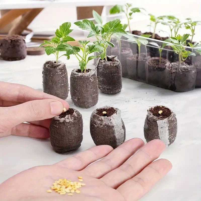 Plant Starter Soil Blocks Compressed Growing Medium for Seedling Germination Cuttings Vegetable Herb Flower Seeds Planting