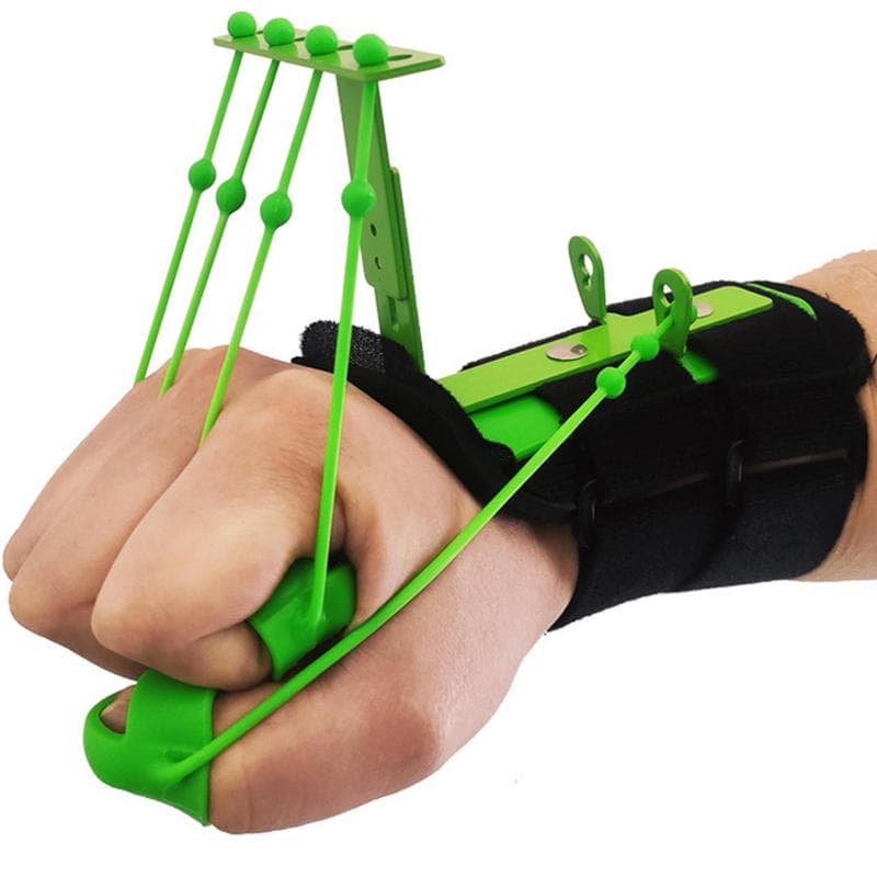 5-finger Wrist Strengthener Grip Strength Rehabilitation Training Hand Grip Finger Exercise Trainer Guitar strength Traing green