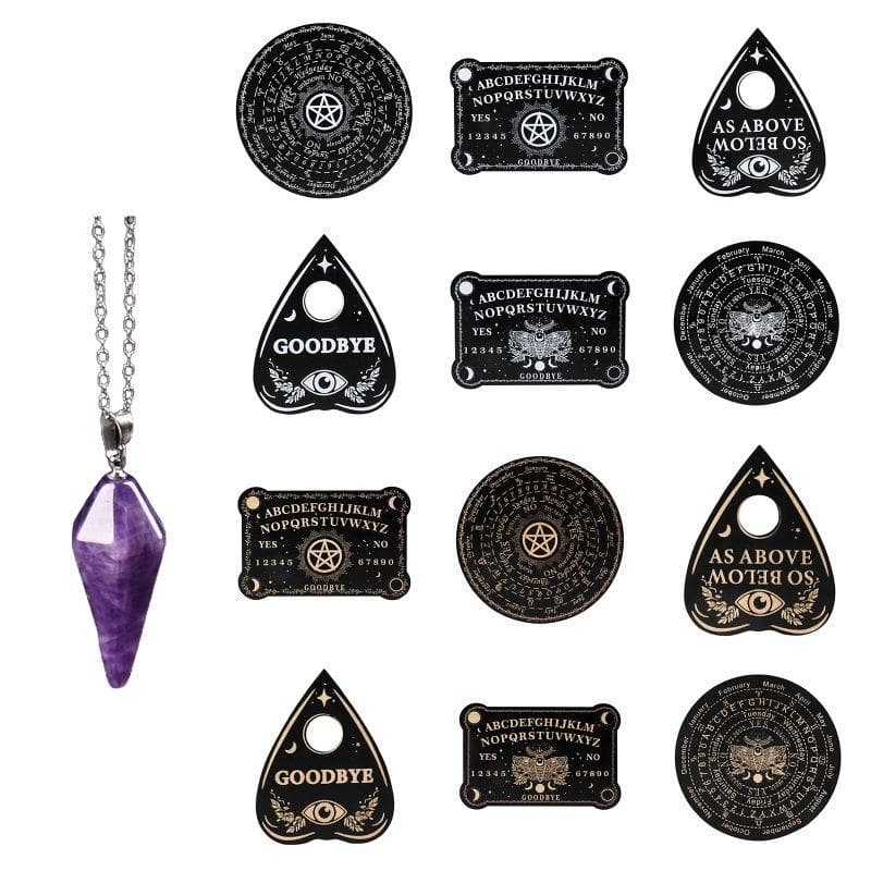 Ouija Board/pendulum Necklace/speaking Board With Amethyst Set