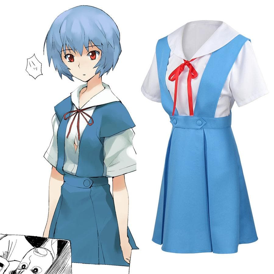 Rei Ayanami Cosplay Costume Asuka Langley Soryu Cosplay Girl Women School Uniform Dresses Halloween Loli Clothing cm