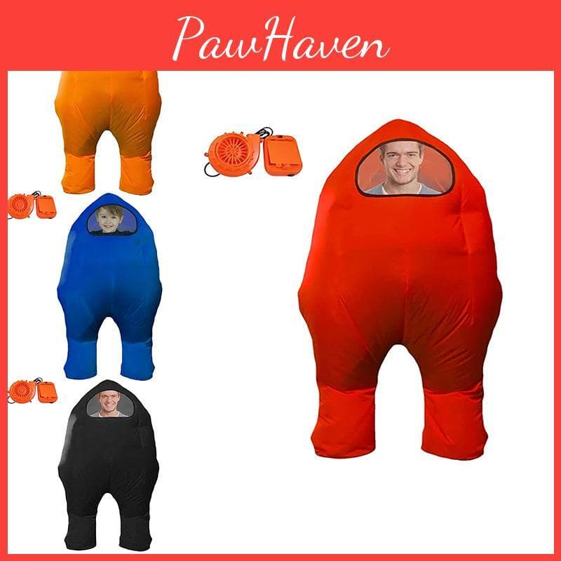 Among Us Inflatable Space Suit Costume For Cosplay And Halloween Parties cm red