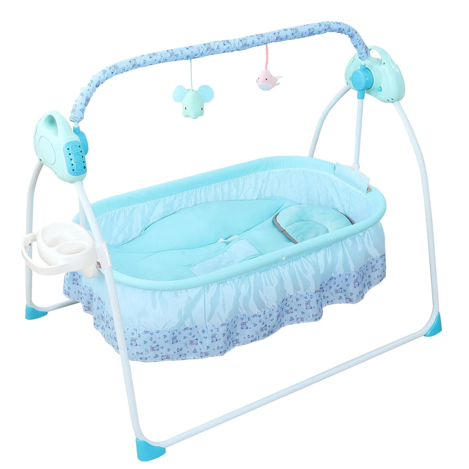 Electric Baby Cradle Rocking Chair Automatic Swing Bed, Baby Cradle, 25kg, 0-18 Months blue