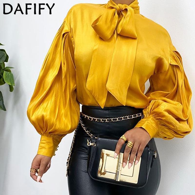 DAFIFY Women's Fashion Casual Solid Color Print Spring Fall Long Sleeve Pullovers & Long Sleeves cm