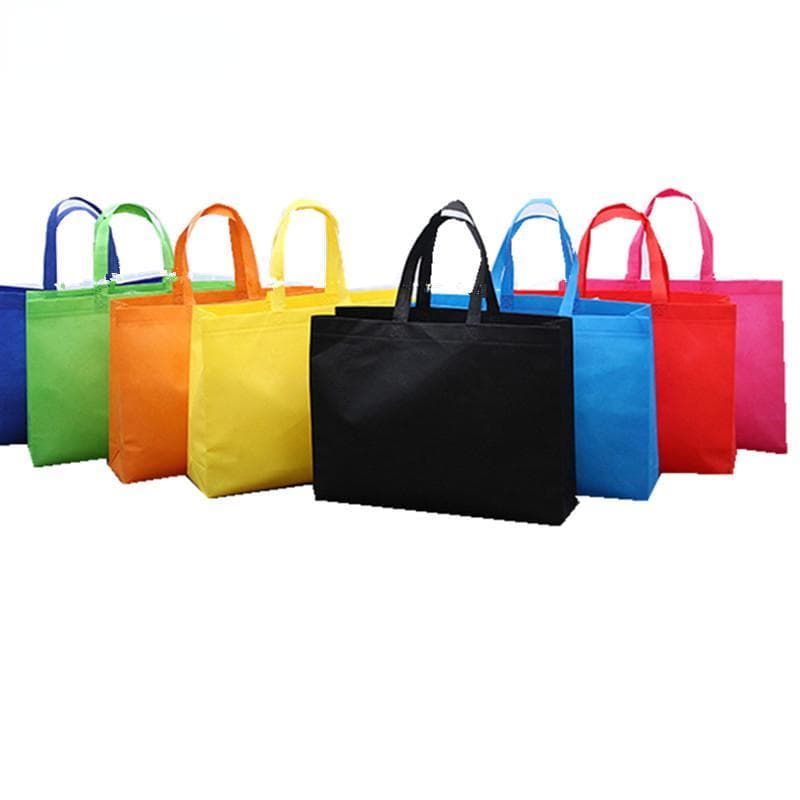 Women Foldable Shopping Bag Reusable Eco Large Non woven Shoulder Bags Cloth Bags black