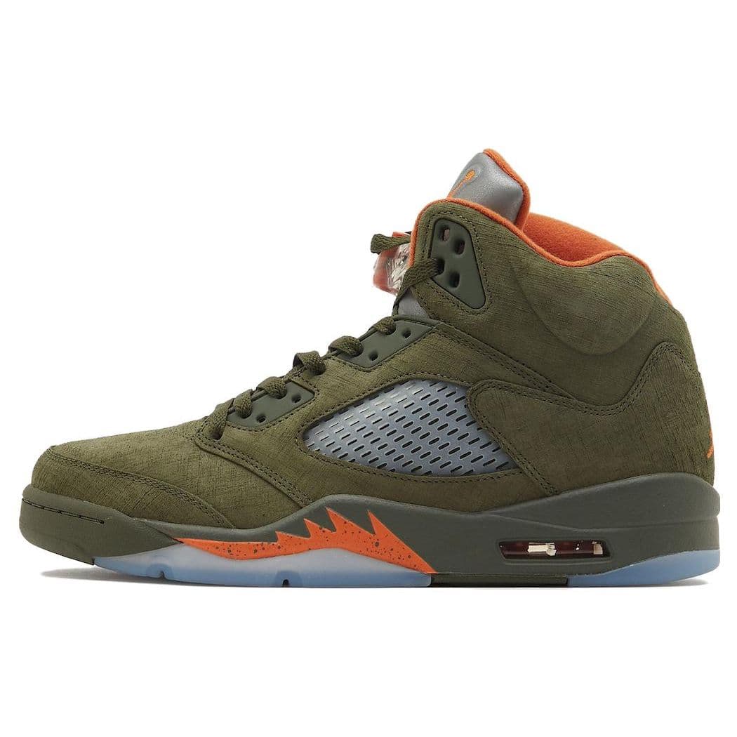 Air Jordan 5 Retro Olive 2024 Men Sneakers Green Army-Olive Solar-Orange DD0587-308 cm