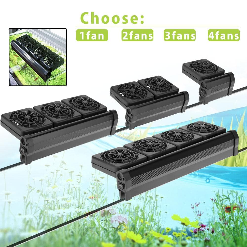 Black Aquarium Graet Cooling Fan Fish Tank1 Fan/2/3/4 Fans