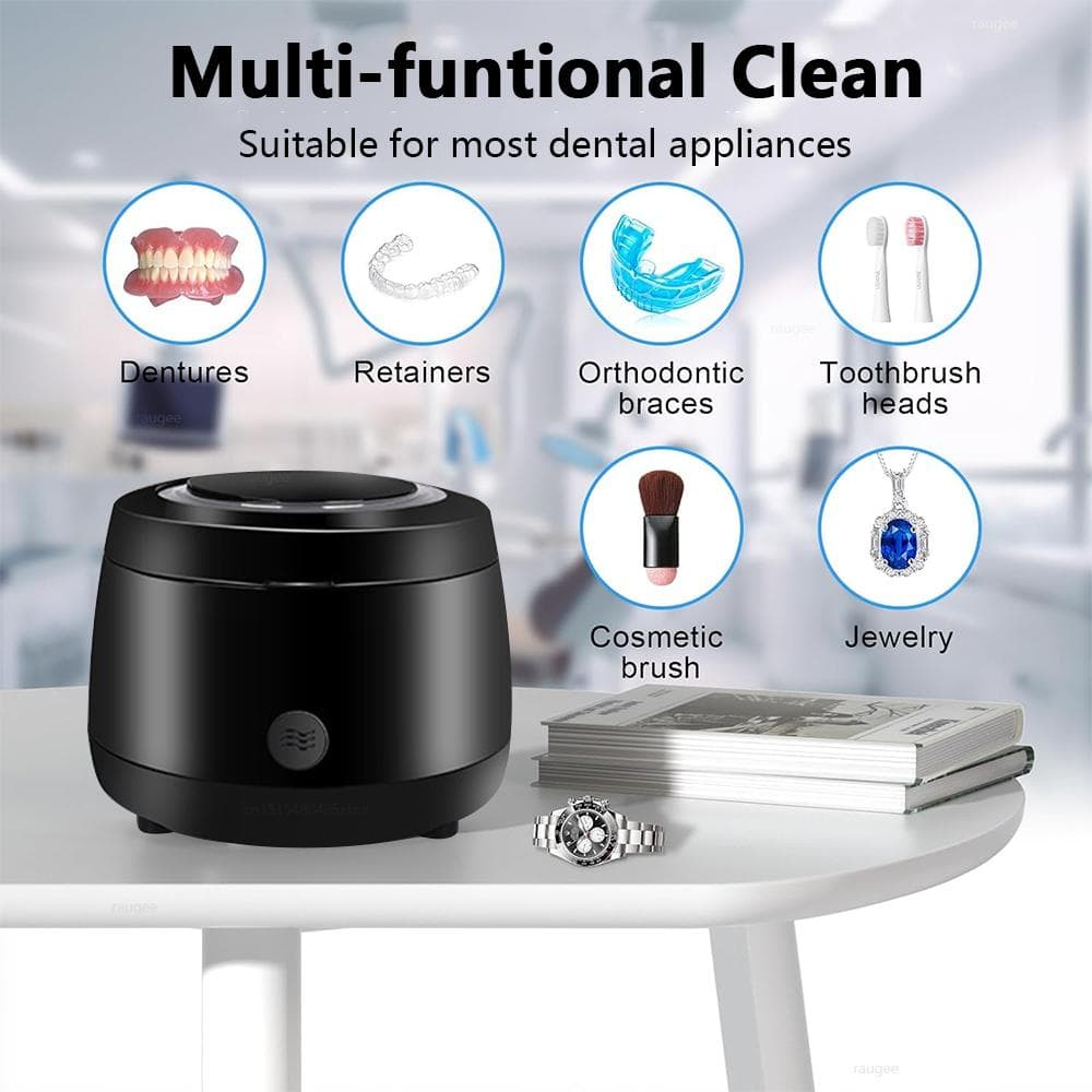 Ultrasonic Retainer Cleaner 43kHz Professional UV Cleaner for Dentures Mouth Guard Aligner Jewelry Πλυντήριο υπερήχων