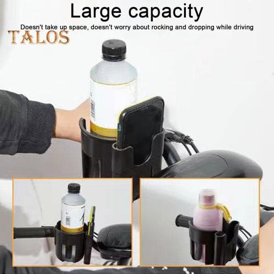 Universal Cup Holder for Car Stroller Walker 360 Degree Rotation Easy Access Drink Holder Mic Stand Wheelchair Beverage Holder black