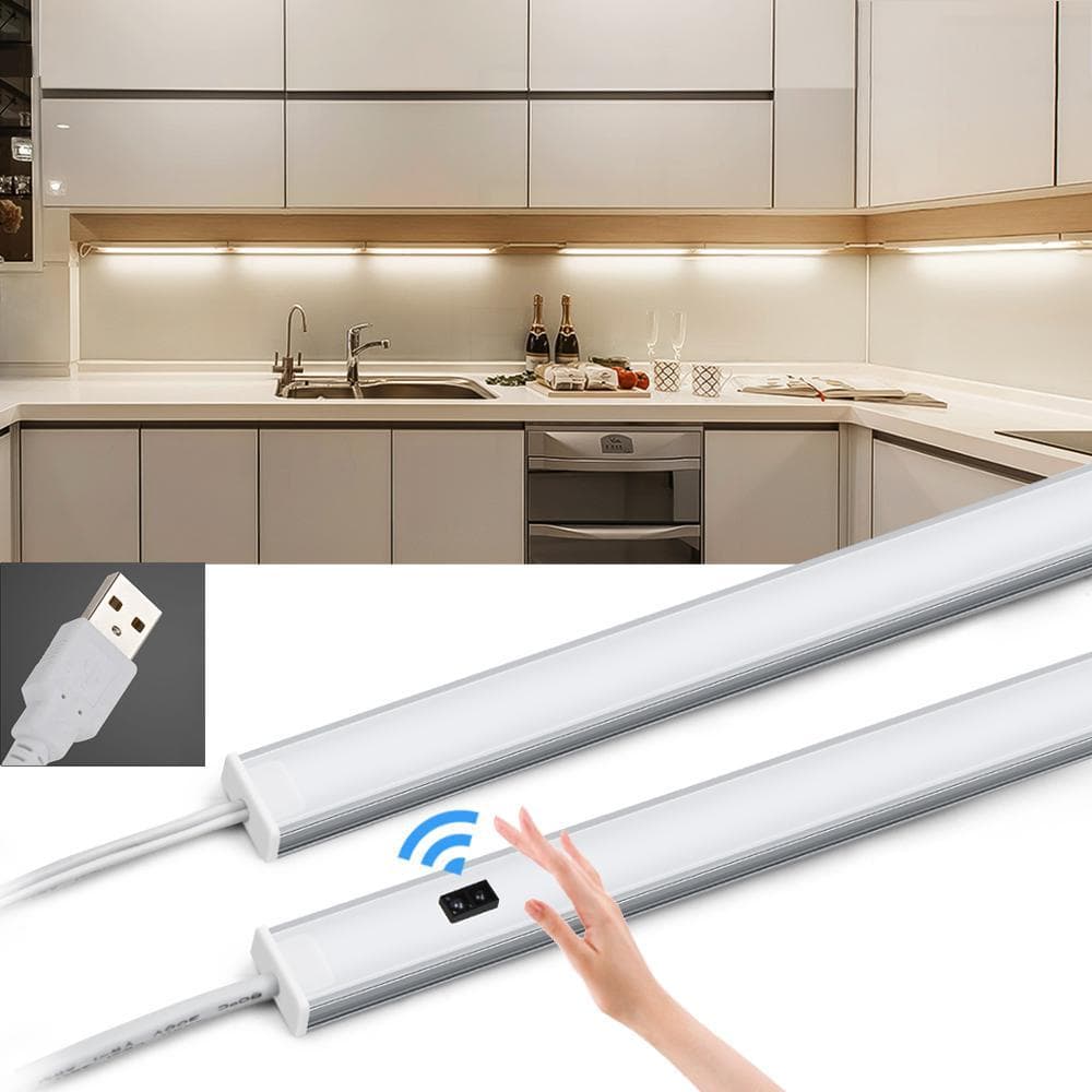 LED Strip Backlight For Kitchen 5V USB Power Hand Sweep Sensor LED Strip Bar Lamp 5V Tube With Switch Cabinet Table Desk Lamps