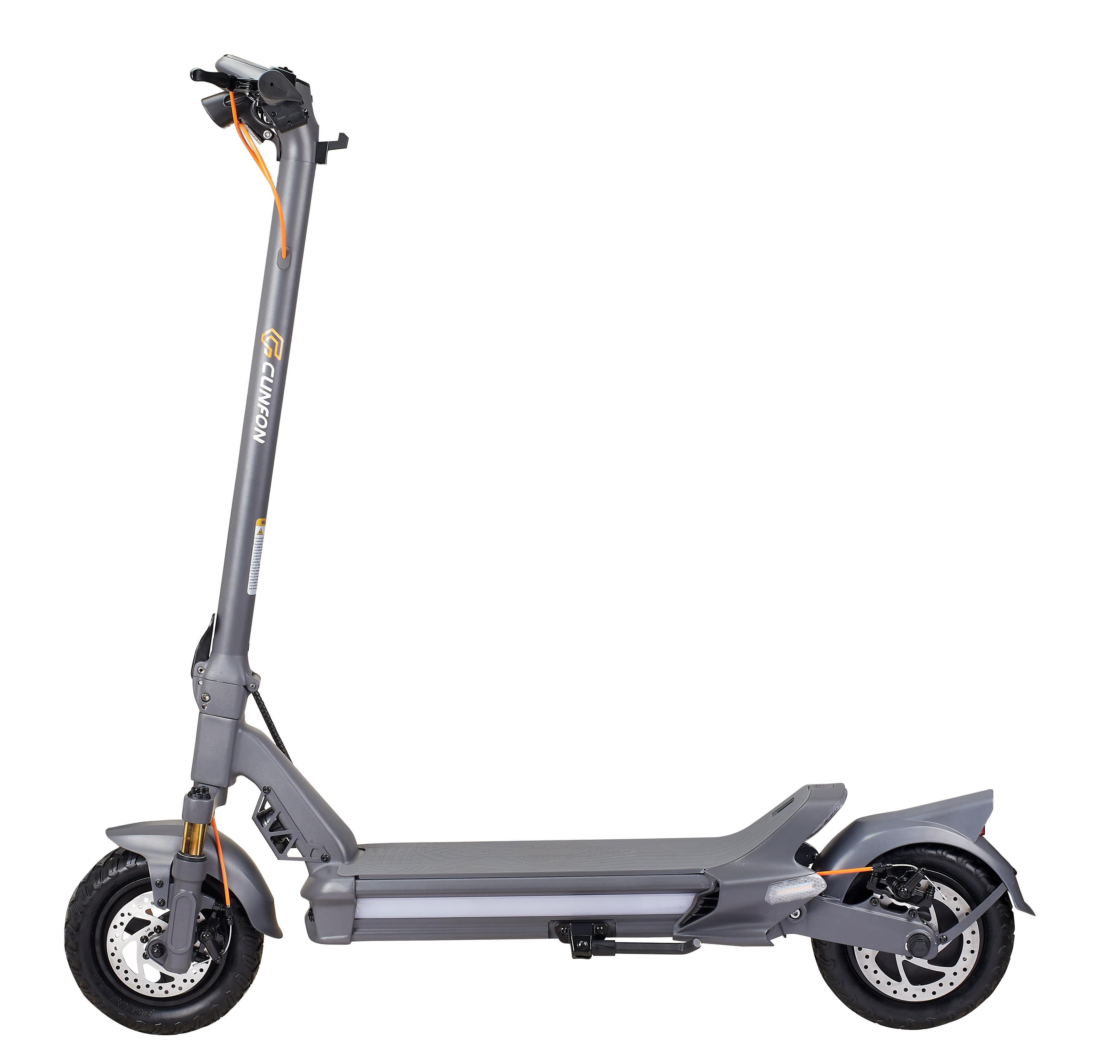 CUNFON RZ800 Adult Outdoor Folding E-Scooter 48V18A Battery 1000W Motor City Electric Mountain Scooter 10 .5Inch Off-Road Electric Scooter grey