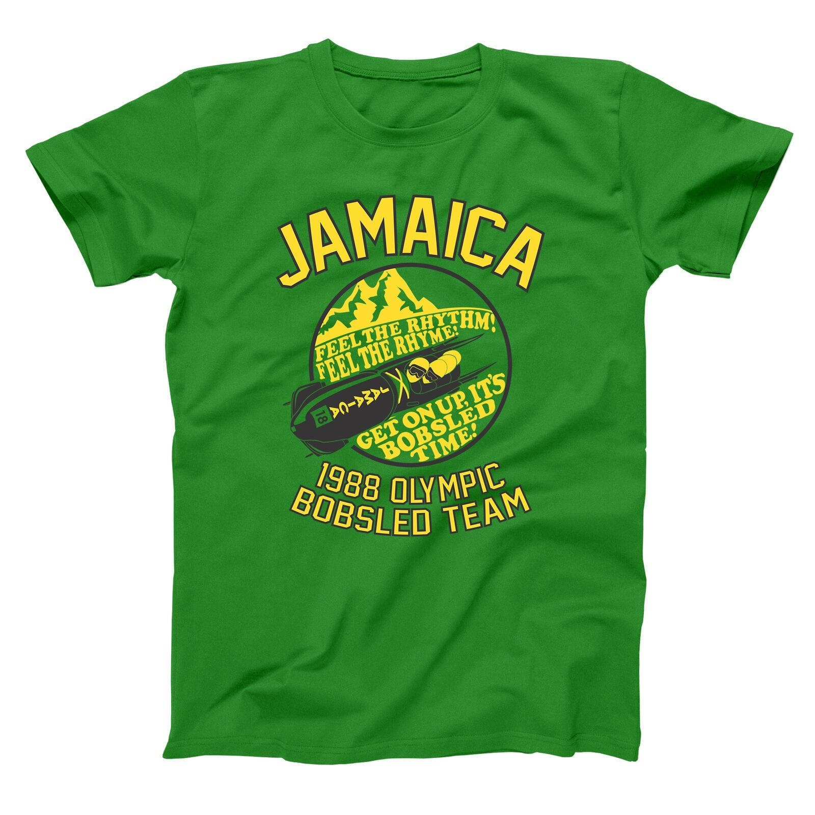 Jamaica 1988 Olympic Bobsled Team Funny Cool Green Basic T-Shirt cm