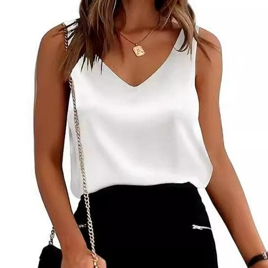 European-American Women's Summer Casual Sleeveless Camisole Top cm yellow