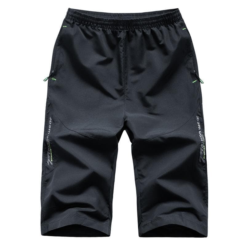 Summer Sports Cropped Trousers Quick-drying Large Size Men's Casual 3/4 Pants Thin Workout Mens Fashion Baggy Shorts cm beige