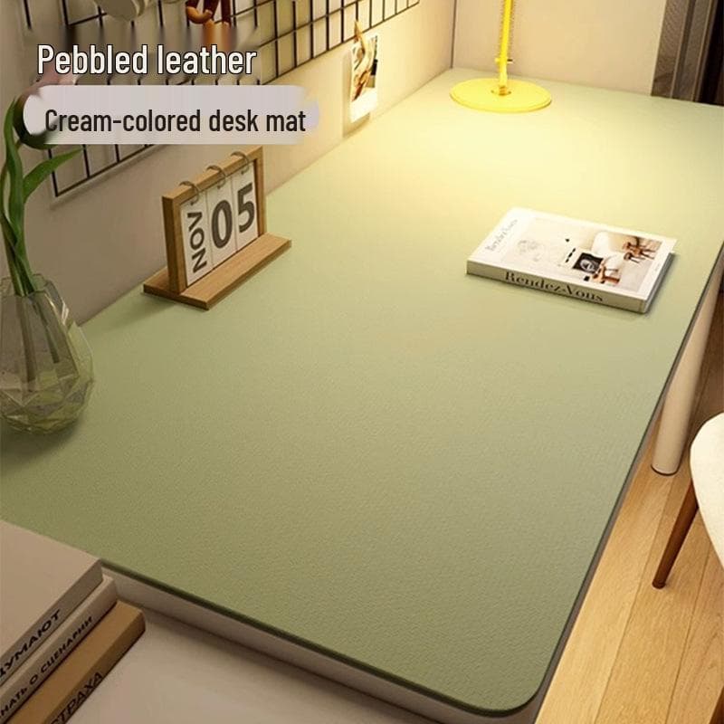 Eco-Friendly Non-Slip Desk Mat for Kids - Durable, Oil-Proof Leather School & Coffee Table Protector yellow