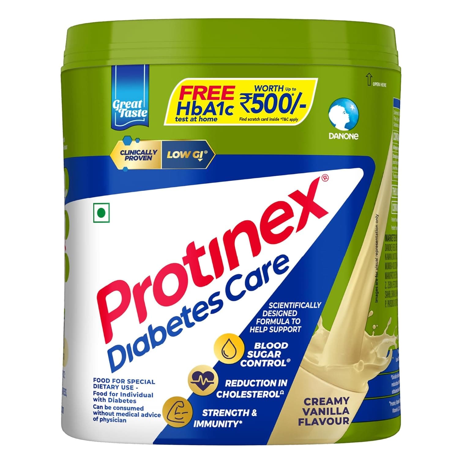 Protinex Diabetes Care Creamy Vanilla Flavor Nutritional Mix 400gm Jar 16 Servings High Fiber Protein