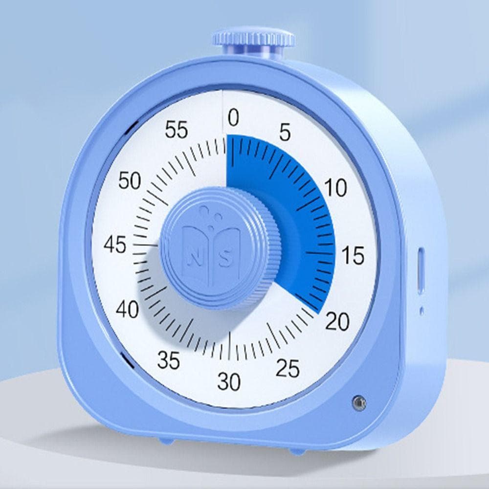 ABS Visual Timer Time Management Student Question Timer Rechargeable Countdown Timer Clock  Kids blue