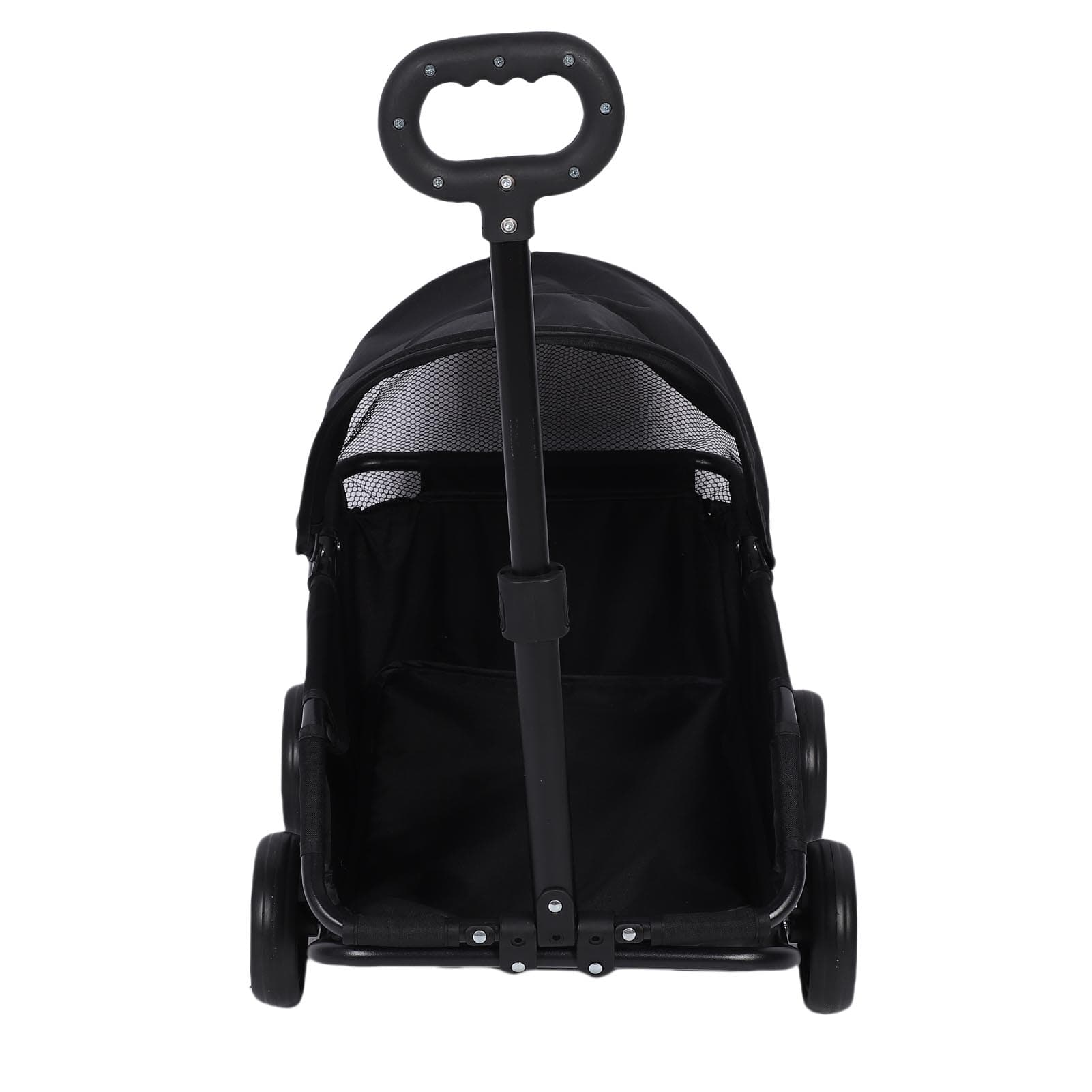 Foldable Pet Stroller with Canopy 4 Wheels Pet Strolling Cart for Small Dogs Cats Lightweight Easy Assembly black