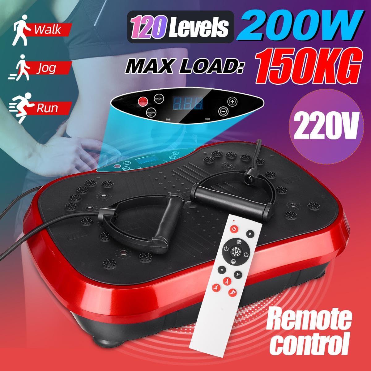 220V/110V 150KG/330lb Exercise Fitness Slim Vibration Machine Body Trainer Plate Platformody Shaper Exercise Fitness Trainer