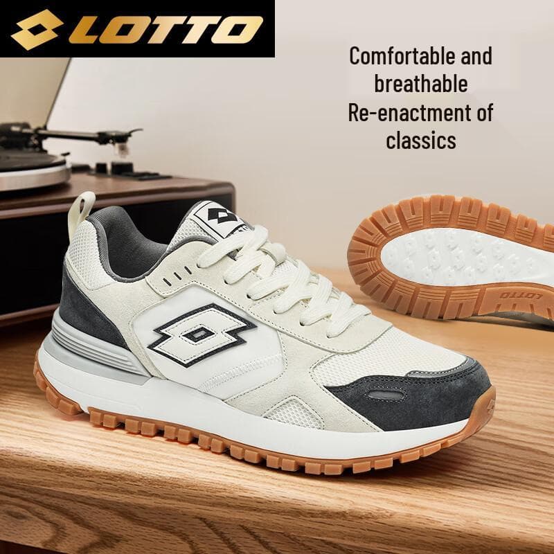 LOTTO Men's 8817 Retro Mesh Casual Sneakers cm off-white