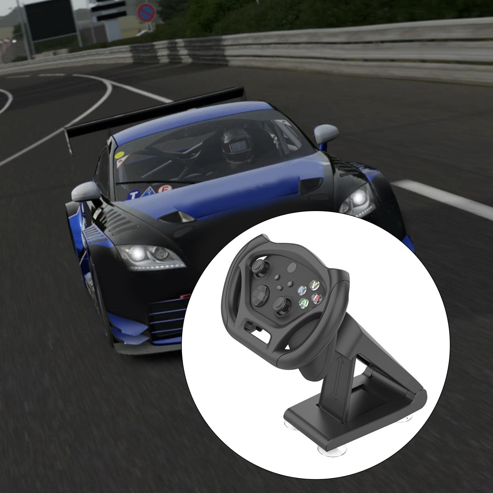 Gaming Steering Wheel with Bracket for Game Console Car Racing Game Professional Handle Controller