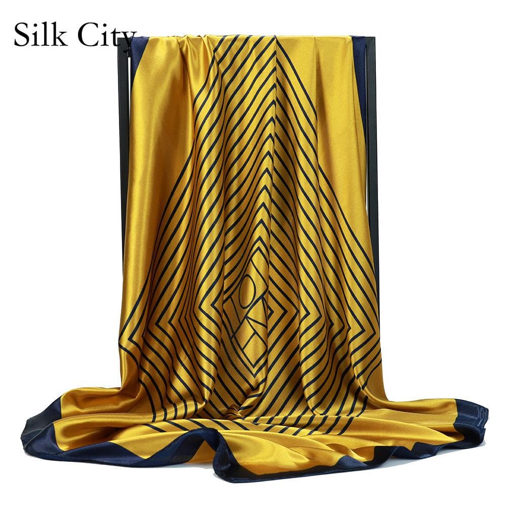High-quality luxurious silk scarves headband Scarfs Neck Scarf For Women Chain Silk Scarf Women's Decorative Shawl 90cm