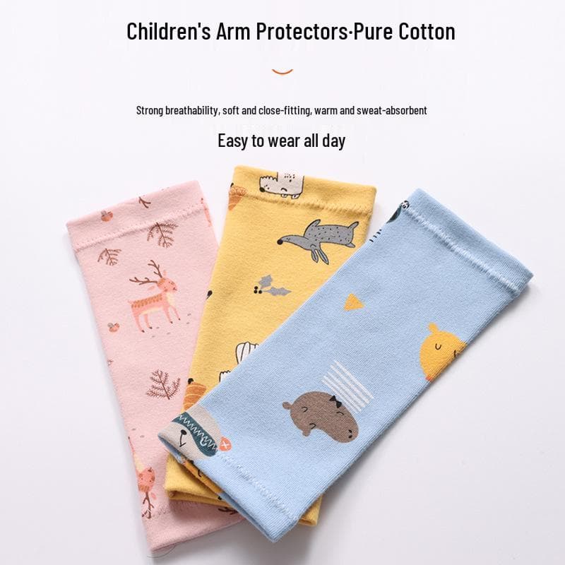 Kids' Cotton Elbow & Wrist Support Sleeves - Thin Style for Boys & Girls' Sports Protection cm