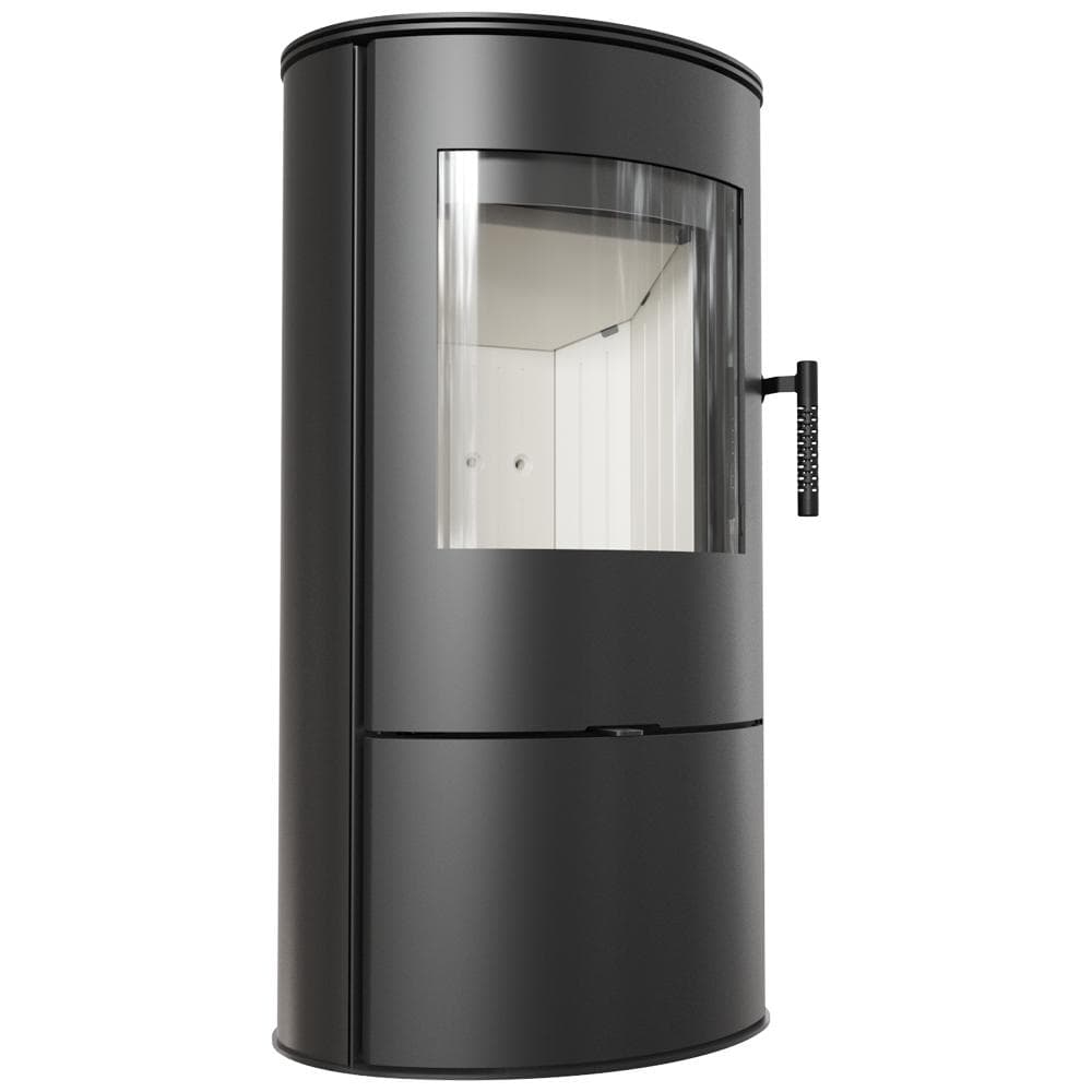 Wood burning steel stove KRATKI ROLLO 7 kW Ø 150 black