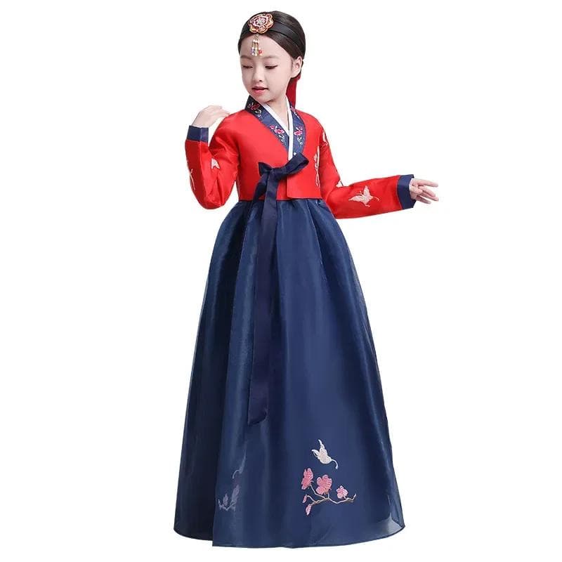 Children Embroidered Korean Hanbok Dress Traditional Palace Wedding Clothing  Korean Minority Dance Costumes Party Cosplay cm