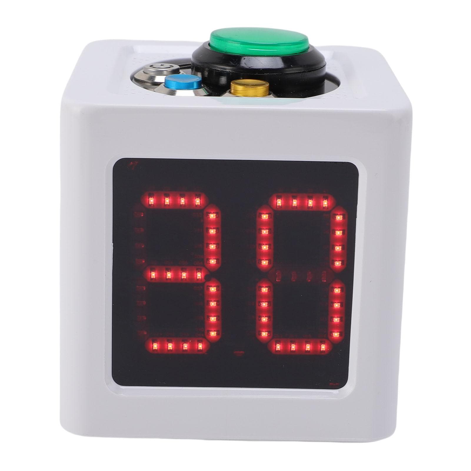 4 Sides Cube Timer Batteries Operated Accurate Seconds Countdown Timer for Chess Poker Race White white