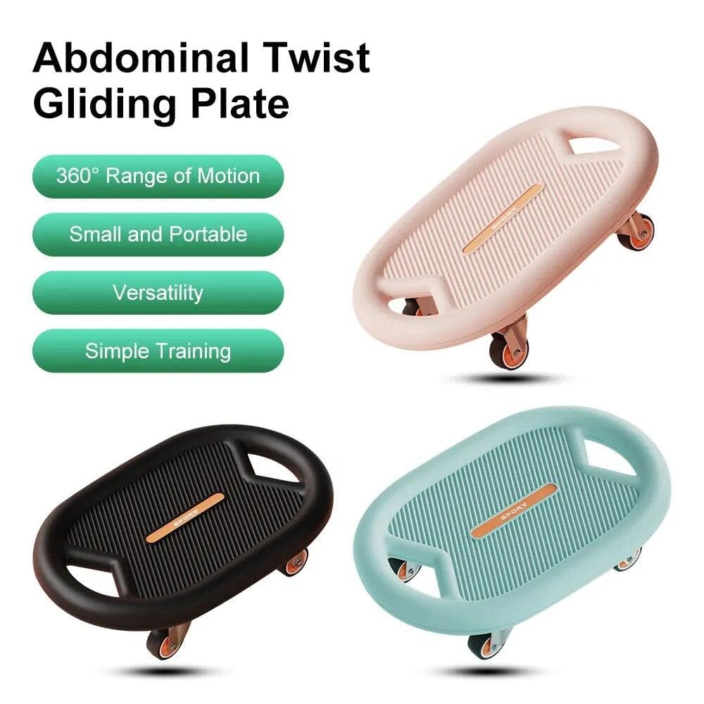Abdominal Muscle Sliding Plate Mute Ab Rollers Abdominal Fitness Wheel Body Building Portable Equipments Household Training blue