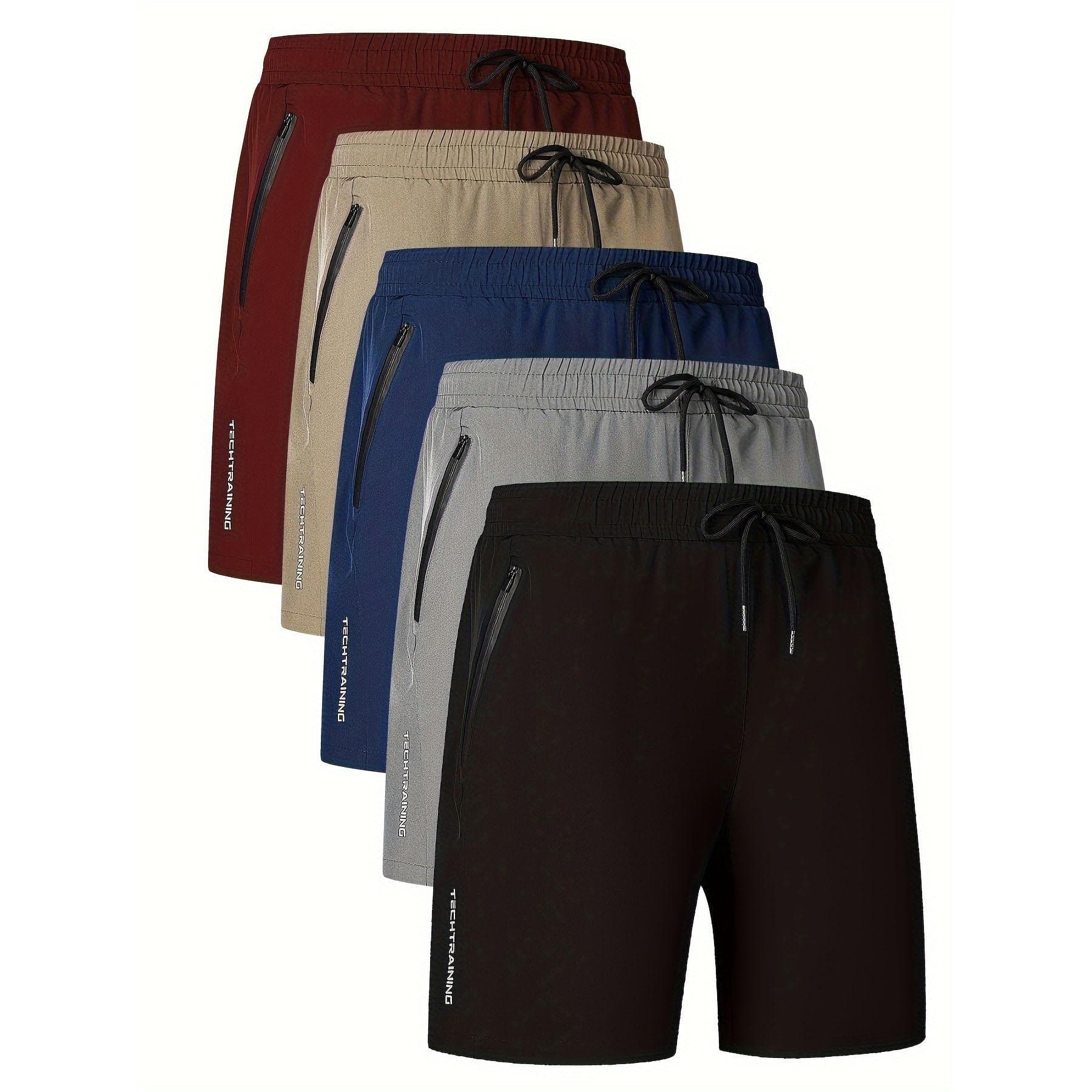 Summer Shorts Men Gym Sport Running Squat Fitness Workout Man Short Pants Breathable Quick-drying Drawstring Mens Shorts cm wine red